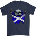Scotland Flag Skull Scottish Biker Gothic Mens T-Shirt 100% Cotton Unisex T-shirt, Sweatshirt, Hoodie, Long Sleeve Tee - T-Shirt, Sweatshirt, Hoodie