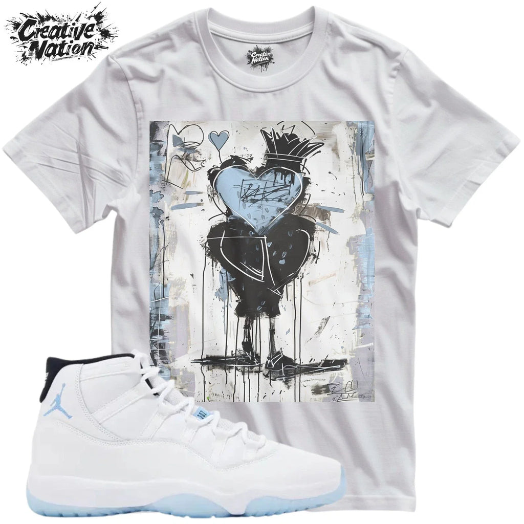 Shirt To Match 11 Blue Unisex Tee Sneaker Shirt Heart Shirt Sneaker Tee Outfit Unisex T-shirt, Sweatshirt, Hoodie, Long Sleeve Tee - T-Shirt, Sweatshirt, Hoodie