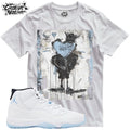 Shirt To Match 11 Blue Unisex Tee Sneaker Shirt Heart Shirt Sneaker Tee Outfit Unisex T-shirt, Sweatshirt, Hoodie, Long Sleeve Tee - T-Shirt, Sweatshirt, Hoodie