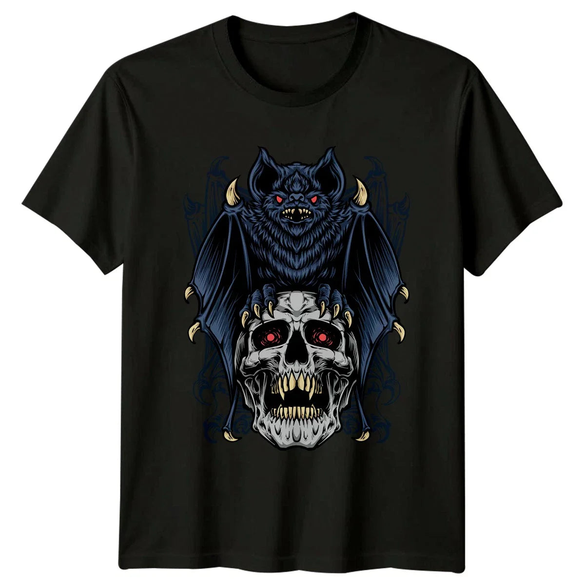 Scary Bat Holding Skull T-Shirt Dark Art Gothic Horror Halloween Gift For Him Unisex T-shirt, Sweatshirt, Hoodie, Long Sleeve Tee - T-Shirt, Sweatshirt, Hoodie