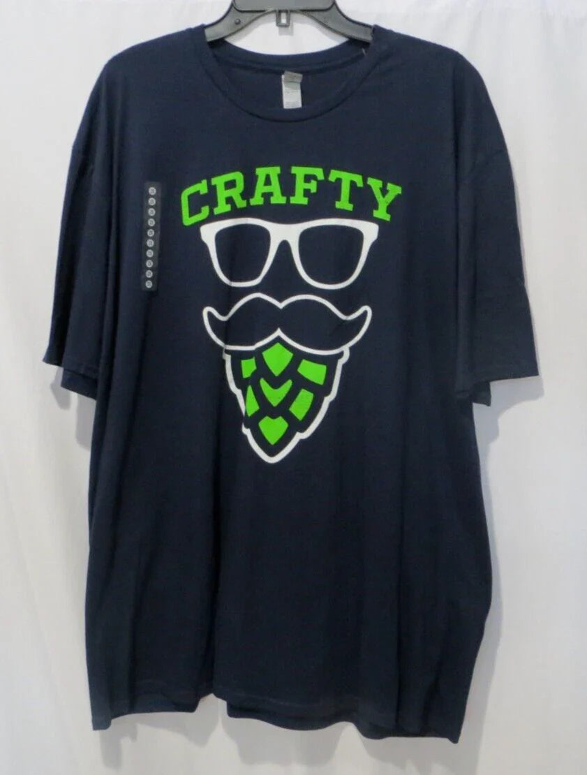 Gildan Men's Size 2X Navy Blue Green Crafty Pattern T-Shirt New Unisex T-shirt, Sweatshirt, Hoodie, Long Sleeve Tee - T-Shirt, Sweatshirt, Hoodie