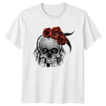 Gothic Skull Red Roses Womens T-Shirt Gothic Alternative Birthday Gift For Her Unisex T-shirt, Sweatshirt, Hoodie, Long Sleeve Tee - T-Shirt, Sweatshirt, Hoodie