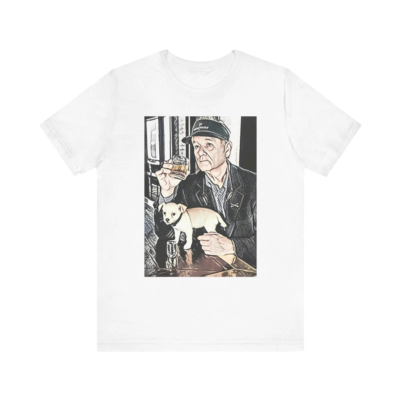 Bill Murray Art Short Sleeve Tee Shirt Graphic Print Crewneck Unisex Gift NEW Unisex T-shirt, Sweatshirt, Hoodie, Long Sleeve Tee - T-Shirt, Sweatshirt, Hoodie