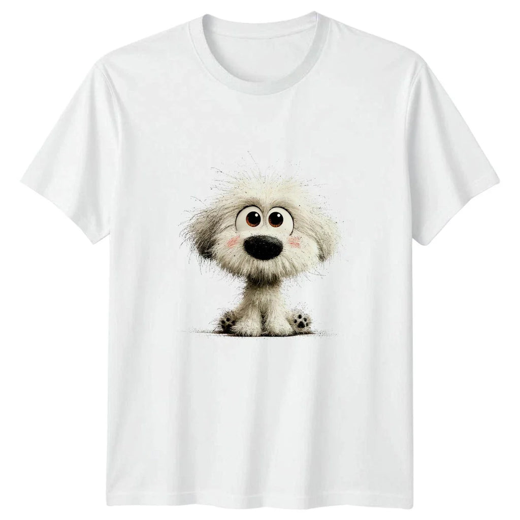 Cute Fluffy White Dog Puppy T-Shirt Pet Lover Dog Birthday Gift For Him And Her Unisex T-shirt, Sweatshirt, Hoodie, Long Sleeve Tee - T-Shirt, Sweatshirt, Hoodie