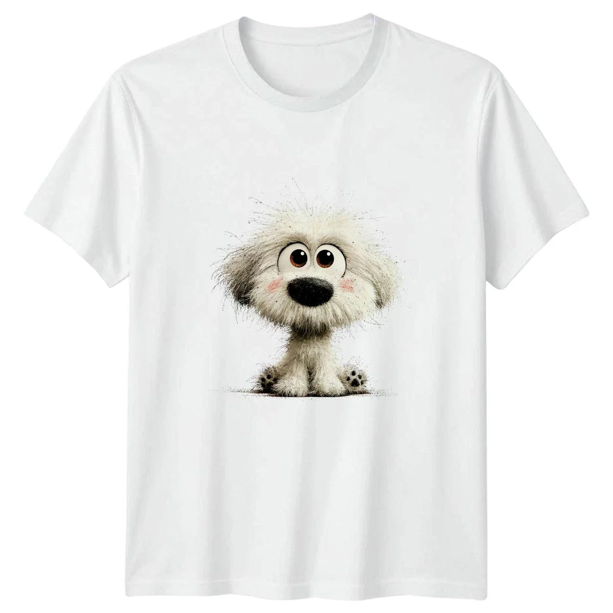 Cute Fluffy White Dog Puppy T-Shirt Pet Lover Dog Birthday Gift For Him And Her Unisex T-shirt, Sweatshirt, Hoodie, Long Sleeve Tee - T-Shirt, Sweatshirt, Hoodie