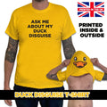 Ask Me About My Duck Disguise Funny Printed T-Shirt Unisex S-2XL Colour Choice Unisex T-shirt, Sweatshirt, Hoodie, Long Sleeve Tee - T-Shirt, Sweatshirt, Hoodie