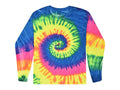 Neon Multi-Color Long Sleeve Tie Dye T-Shirt Adult & Kids Sizes 100% Cotton Unisex T-shirt, Sweatshirt, Hoodie, Long Sleeve Tee - T-Shirt, Sweatshirt, Hoodie