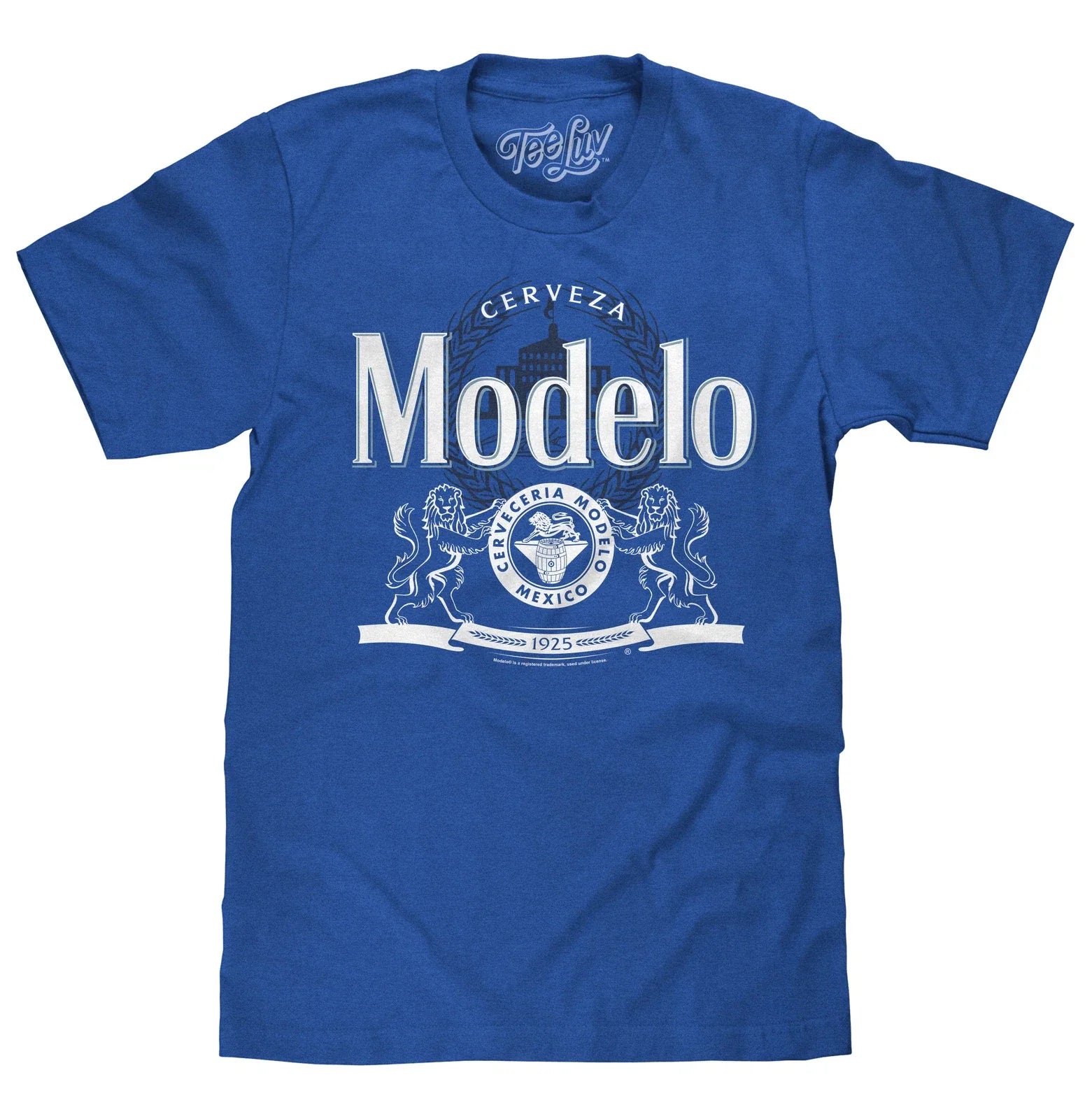 Cerveza Modelo Beer Mens T Shirt Royal Blue Unisex T-shirt, Sweatshirt, Hoodie, Long Sleeve Tee - T-Shirt, Sweatshirt, Hoodie