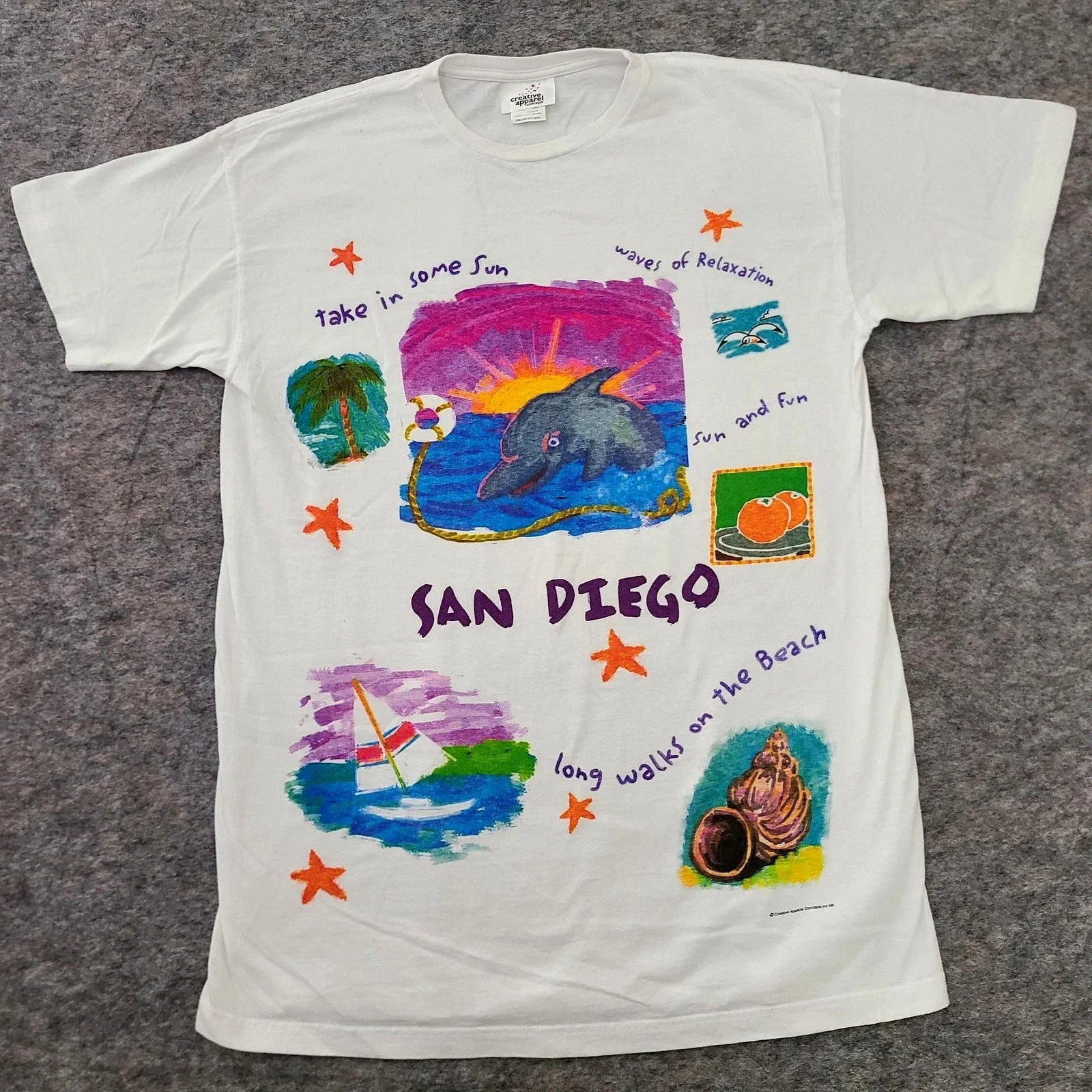 90s Animal Shirt Mens Large San Diego Creative Apparel Concepts Dolphin VTG Unisex T-shirt, Sweatshirt, Hoodie, Long Sleeve Tee - T-Shirt, Sweatshirt, Hoodie