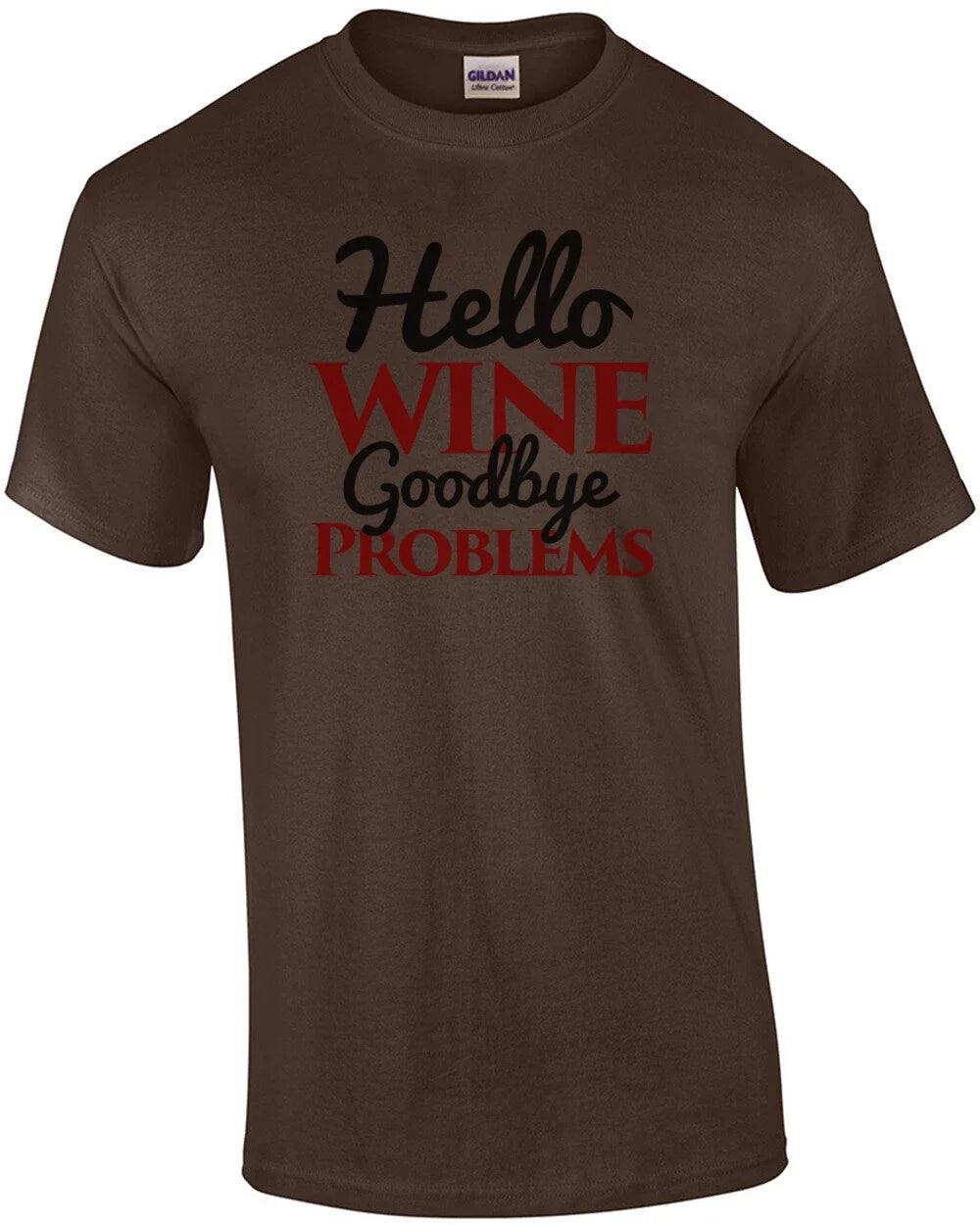 Hello Wine - Goodbye Problems - Funny wine t-shirt Unisex T-shirt, Sweatshirt, Hoodie, Long Sleeve Tee - T-Shirt, Sweatshirt, Hoodie