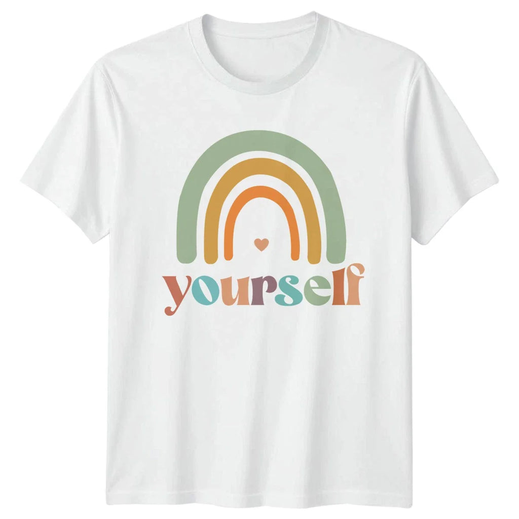 Be Yourself Boho Rainbow Aesthetic T-Shirt Self Love Gift For Him And Her Unisex T-shirt, Sweatshirt, Hoodie, Long Sleeve Tee - T-Shirt, Sweatshirt, Hoodie