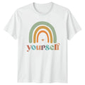Be Yourself Boho Rainbow Aesthetic T-Shirt Self Love Gift For Him And Her Unisex T-shirt, Sweatshirt, Hoodie, Long Sleeve Tee - T-Shirt, Sweatshirt, Hoodie