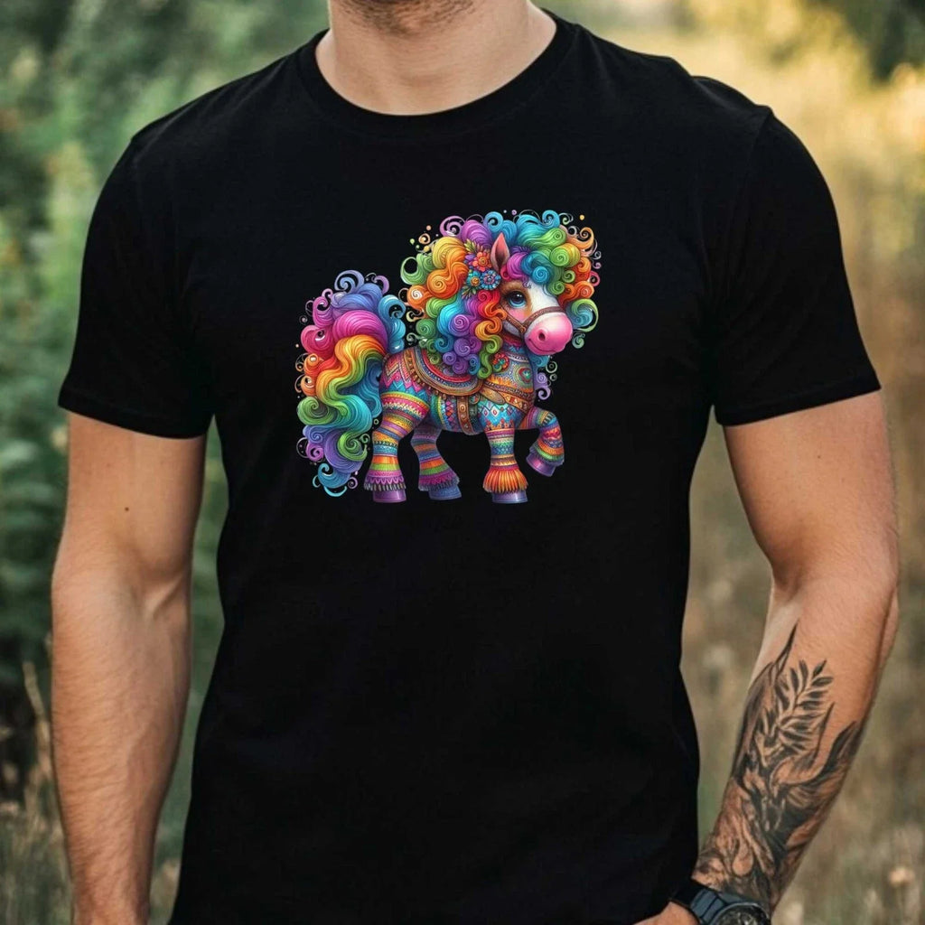 Mens Crazy Unicorn Motif Cotton T-Shirt Size XS to 5XL Unisex T-shirt, Sweatshirt, Hoodie, Long Sleeve Tee - T-Shirt, Sweatshirt, Hoodie