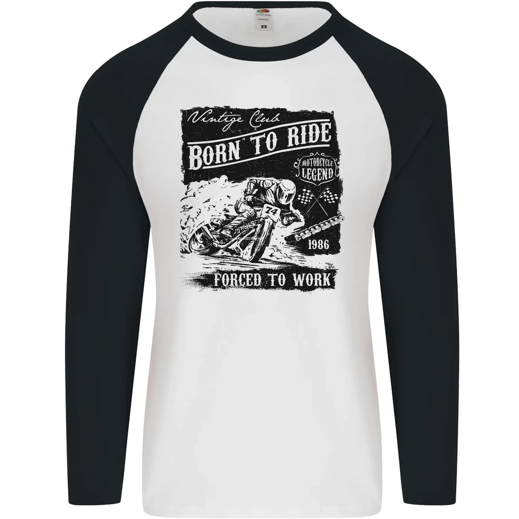 Cafe Racer Biker Motorcycle Motorbike Mens L/S Baseball T-Shirt Unisex T-shirt, Sweatshirt, Hoodie, Long Sleeve Tee - T-Shirt, Sweatshirt, Hoodie