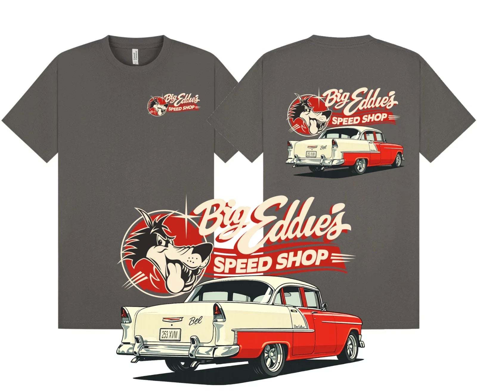 Big Eddies Speed Shop Classic 55 Chevy T Shirt C/O Jamie Werrell S-5XL Unisex T-shirt, Sweatshirt, Hoodie, Long Sleeve Tee - T-Shirt, Sweatshirt, Hoodie