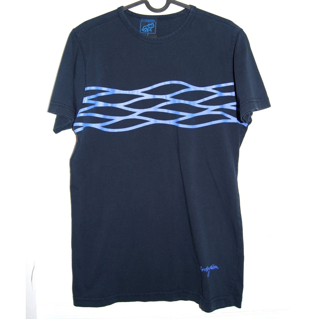 Vintage Bo Bendixen t-shirt Small Graphic Print Blue Waves Danish Art Black tee Unisex T-shirt, Sweatshirt, Hoodie, Long Sleeve Tee - T-Shirt, Sweatshirt, Hoodie