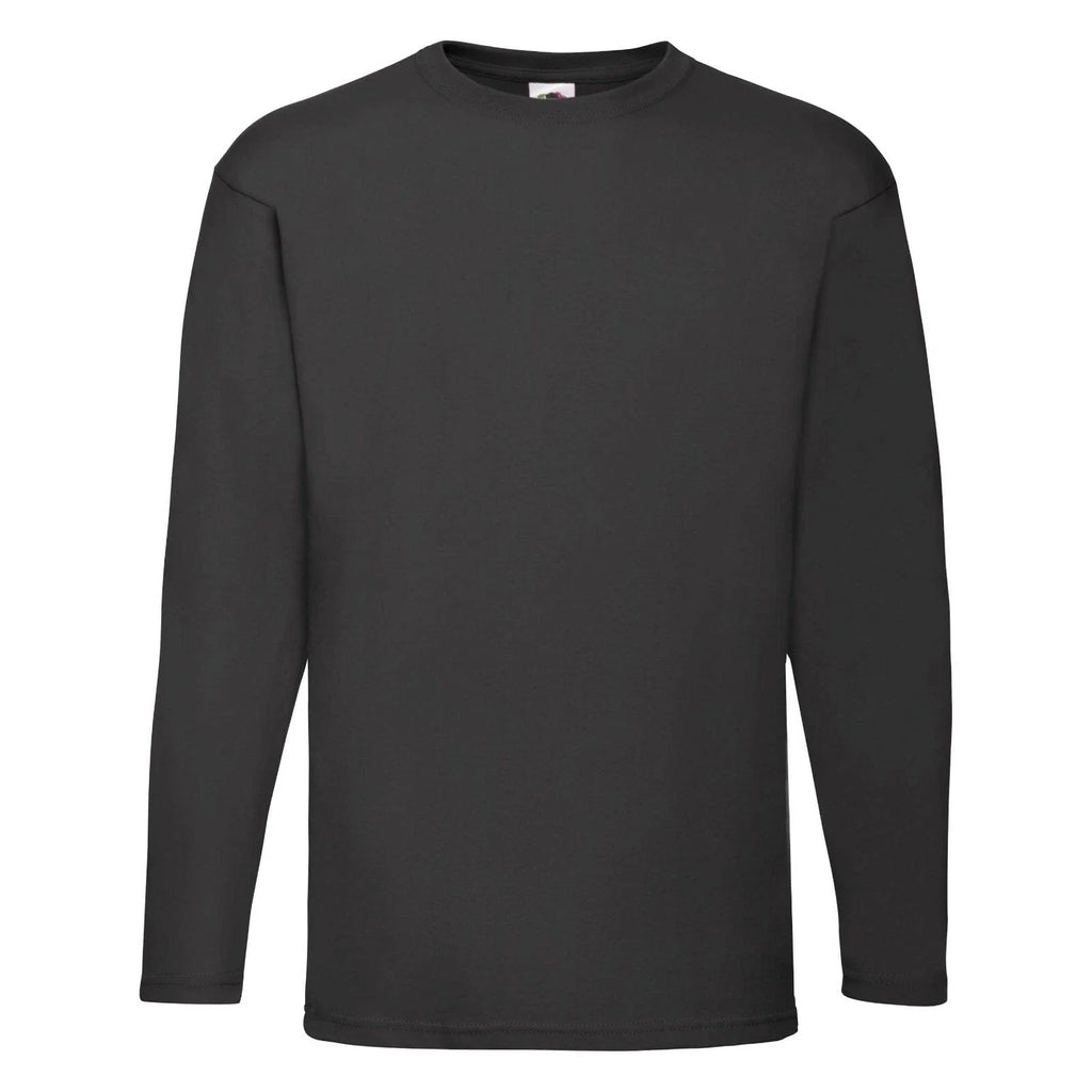 Fruit of the Loom Valueweight Long Sleeve T-Shirt Crew Neck - 8 Colours - S-5XL Unisex T-shirt, Sweatshirt, Hoodie, Long Sleeve Tee - T-Shirt, Sweatshirt, Hoodie