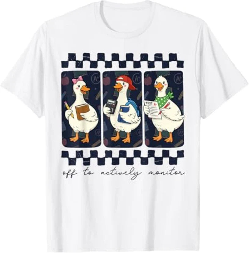 Off to Actively Monitor Teacher Test Day Goose State Testing T-Shirt Unisex T-shirt, Sweatshirt, Hoodie, Long Sleeve Tee - T-Shirt, Sweatshirt, Hoodie