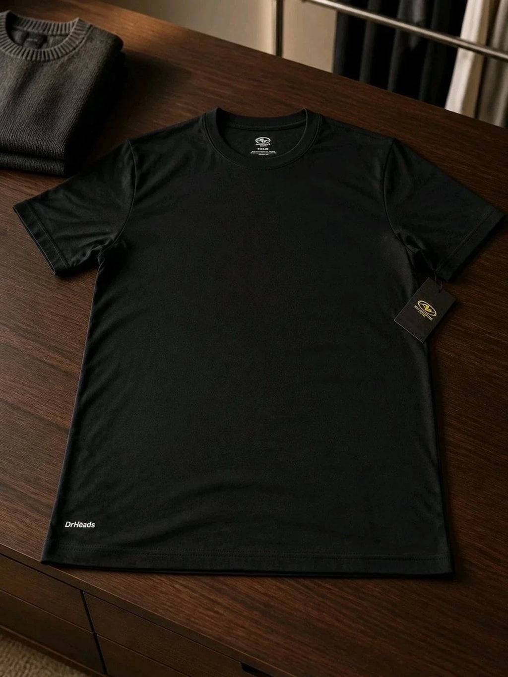 DrHeads Black Short Sleeve Crew Tee Unisex T-shirt, Sweatshirt, Hoodie, Long Sleeve Tee - T-Shirt, Sweatshirt, Hoodie