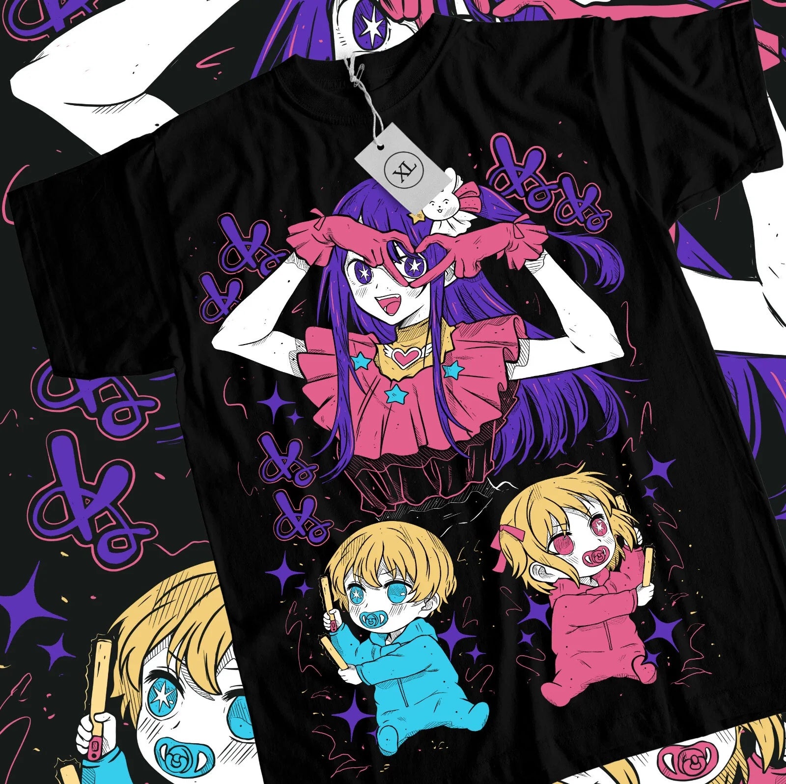 Oshi No Ko T-Shirt Ai Hoshino Waifu Girl Call Of The Night Anime Tshirt All Size Unisex T-shirt, Sweatshirt, Hoodie, Long Sleeve Tee - T-Shirt, Sweatshirt, Hoodie