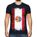 French Polynesia Grunge Flag Mens T-Shirt Polynesia Franaise Unisex T-shirt, Sweatshirt, Hoodie, Long Sleeve Tee - T-Shirt, Sweatshirt, Hoodie