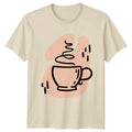Warm Coffee Cup Abstract Minimalist T-Shirt Coffee Lover Drink Birthday Gift Unisex T-shirt, Sweatshirt, Hoodie, Long Sleeve Tee - T-Shirt, Sweatshirt, Hoodie