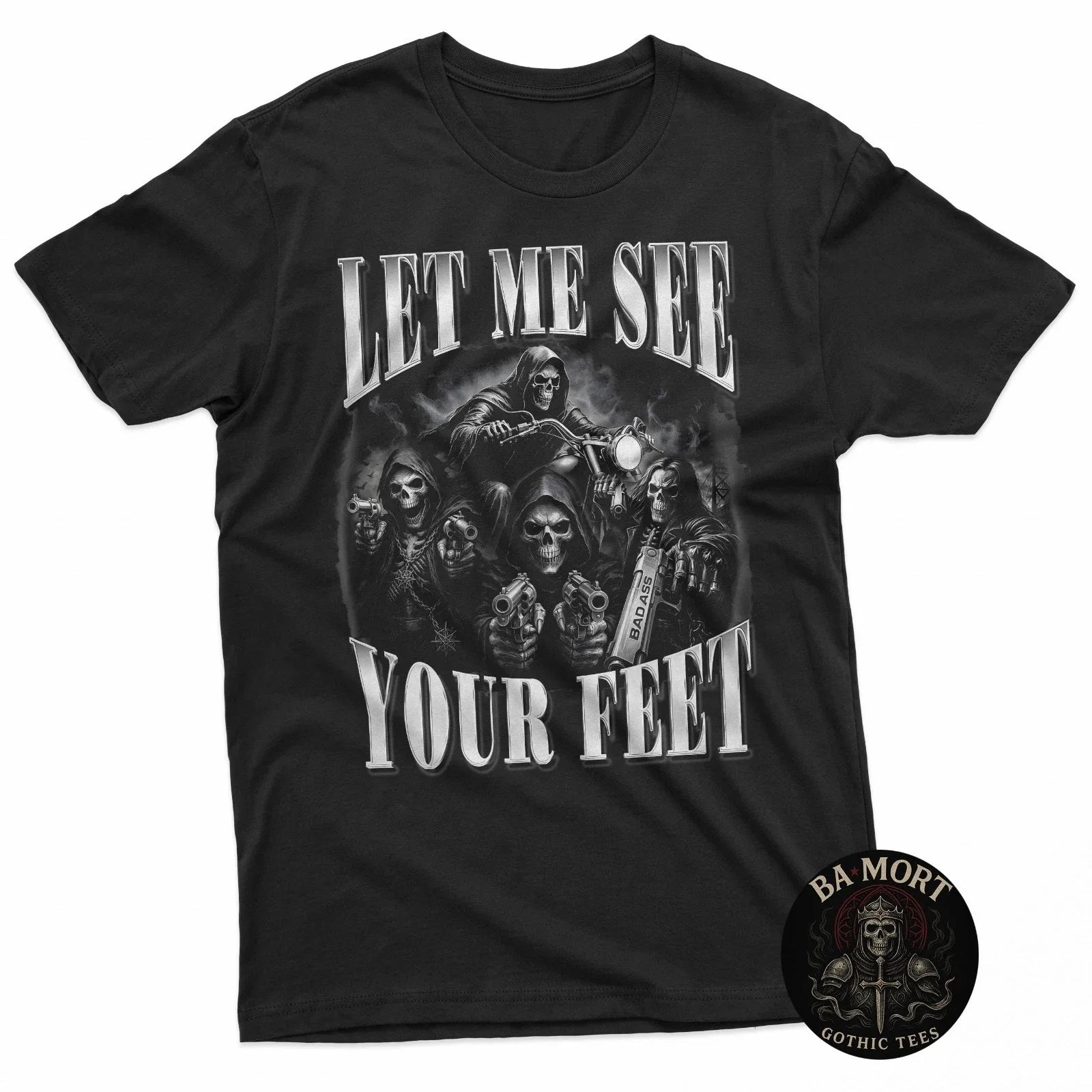 Gothic Meme Skeleton Inappropriate Lets Me See Your Feet T-Shirt Unisex T-shirt, Sweatshirt, Hoodie, Long Sleeve Tee - T-Shirt, Sweatshirt, Hoodie