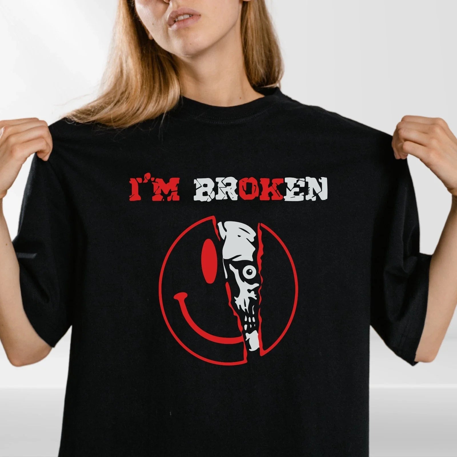 I'm Broken Im OK Unisex T Shirt - Mental Health Awareness Tee Unisex T-shirt, Sweatshirt, Hoodie, Long Sleeve Tee - T-Shirt, Sweatshirt, Hoodie