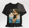 Claudia Schiffer T-Shirt  1989 Palm Beach Colony  Icon 90's Supermodel! Retro! Unisex T-shirt, Sweatshirt, Hoodie, Long Sleeve Tee - T-Shirt, Sweatshirt, Hoodie