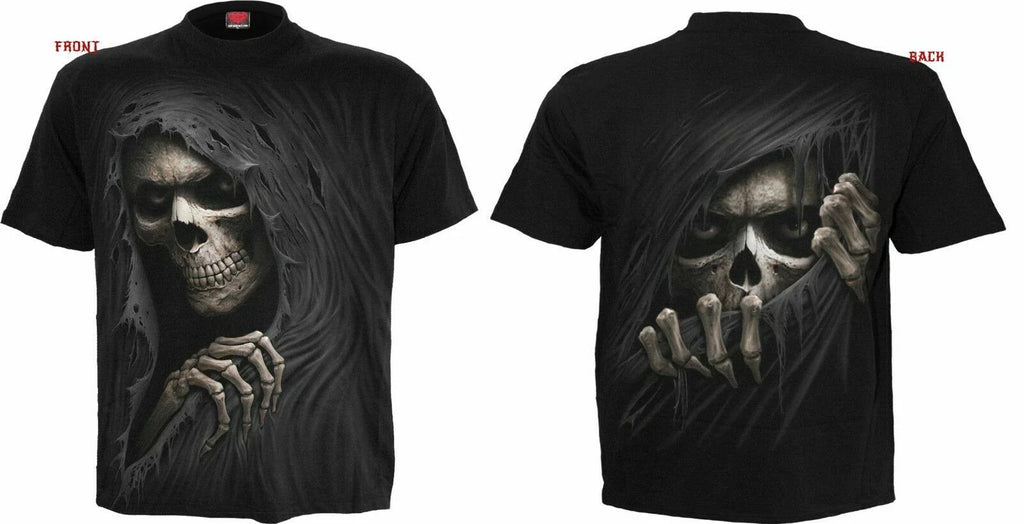 SPIRAL DIRECT GRIM REAPER T-Shirt,Reaper/Biker/Skull/Goth/Gothic/Dark/Top/Tee Unisex T-shirt, Sweatshirt, Hoodie, Long Sleeve Tee - T-Shirt, Sweatshirt, Hoodie