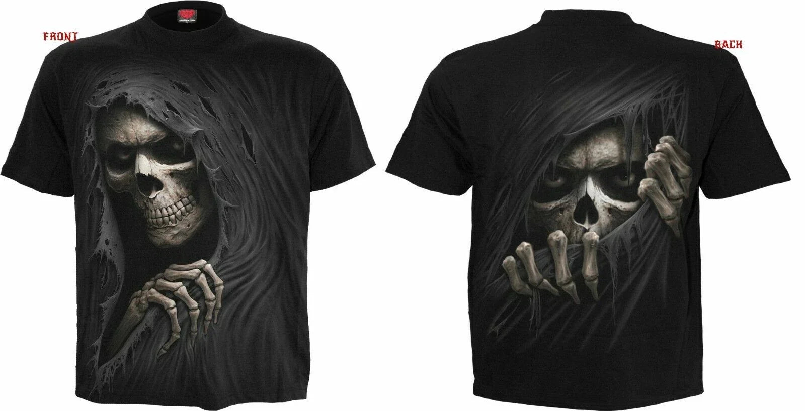 SPIRAL DIRECT GRIM REAPER T-Shirt,Reaper/Biker/Skull/Goth/Gothic/Dark/Top/Tee Unisex T-shirt, Sweatshirt, Hoodie, Long Sleeve Tee - T-Shirt, Sweatshirt, Hoodie