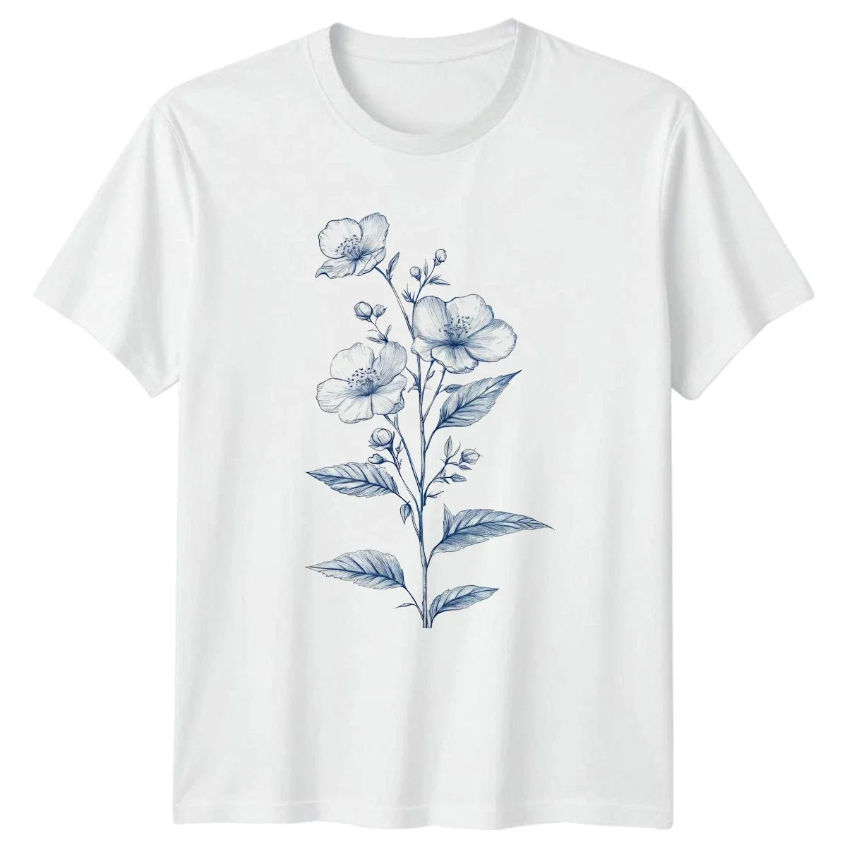 Vintage Floral Sketch T-Shirt Botanical Illustration Womens Gift For Her Unisex T-shirt, Sweatshirt, Hoodie, Long Sleeve Tee - T-Shirt, Sweatshirt, Hoodie