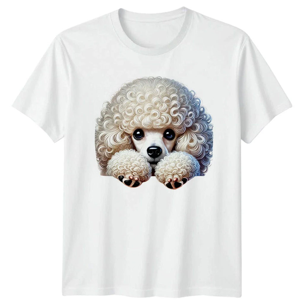 Cute Peeking Poodle Puppy Dog T-Shirt Poodle Gift For Him And Her Unisex T-shirt, Sweatshirt, Hoodie, Long Sleeve Tee - T-Shirt, Sweatshirt, Hoodie