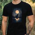 Mens Cat In The Moonlight Motif Cotton T-Shirt Size XS to 5XL Unisex T-shirt, Sweatshirt, Hoodie, Long Sleeve Tee - T-Shirt, Sweatshirt, Hoodie