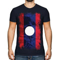 Laos Grunge Flag Men T-Shirt Lao Football Laotian Gift Shirt Unisex T-shirt, Sweatshirt, Hoodie, Long Sleeve Tee - T-Shirt, Sweatshirt, Hoodie