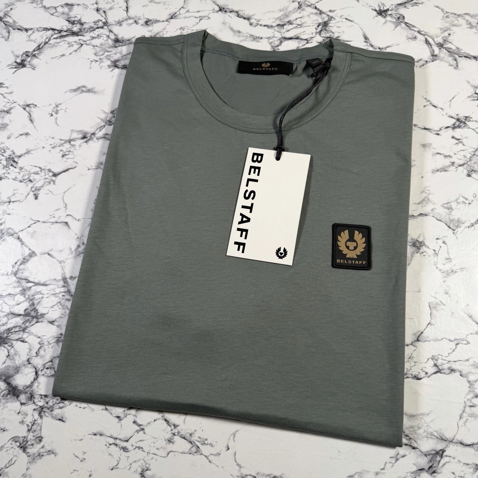 BELSTAFF Mens Mineral Green Phoenix Logo T Shirt SIZE 2XL XXL BNWT Authentic Unisex T-shirt, Sweatshirt, Hoodie, Long Sleeve Tee - T-Shirt, Sweatshirt, Hoodie