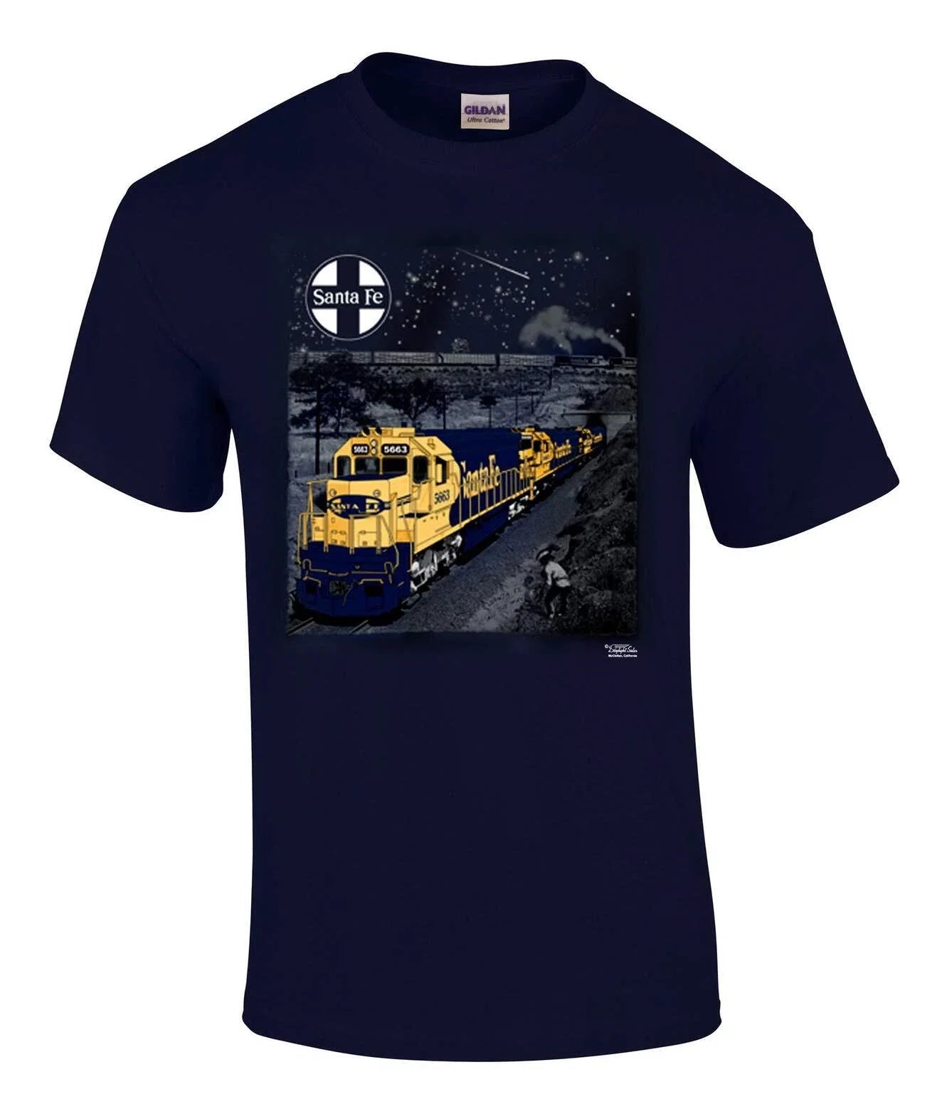 AT&SF (Santa Fe) train Chico Authentic Railroad T-Shirt Tee Shirt [81] Unisex T-shirt, Sweatshirt, Hoodie, Long Sleeve Tee - T-Shirt, Sweatshirt, Hoodie