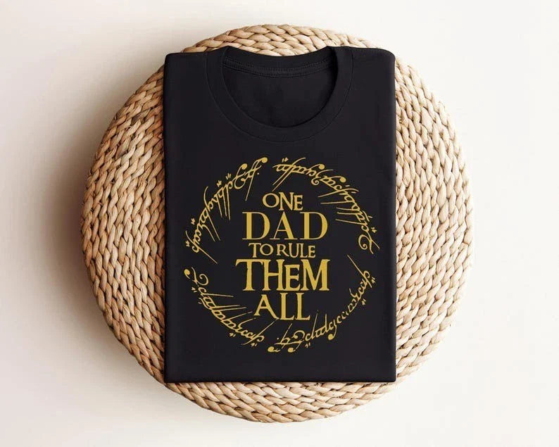 One Dad To Rule Them All Shirt, Trendy Fathers Day Gift Shirt, Lotr Dad Shirt Unisex T-shirt, Sweatshirt, Hoodie, Long Sleeve Tee - T-Shirt, Sweatshirt, Hoodie