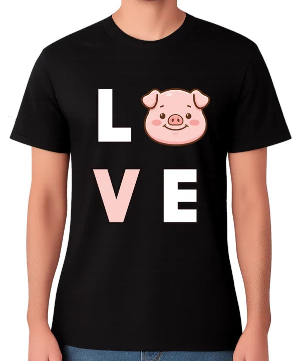 Love Pig T-Shirt Cute Pig Face Graphic Animal Lover Piglet Gift Unisex Tee Unisex T-shirt, Sweatshirt, Hoodie, Long Sleeve Tee - T-Shirt, Sweatshirt, Hoodie