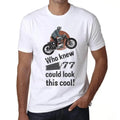Men's Graphic T-Shirt Who Knew 77 Could Look This Cool 77th Birthday Anniversary Unisex T-shirt, Sweatshirt, Hoodie, Long Sleeve Tee - T-Shirt, Sweatshirt, Hoodie