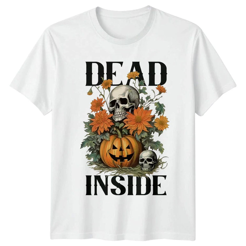 Dead Inside Womens T-Shirt Spooky Aesthetic Halloween Halloween Gift For Her Unisex T-shirt, Sweatshirt, Hoodie, Long Sleeve Tee - T-Shirt, Sweatshirt, Hoodie