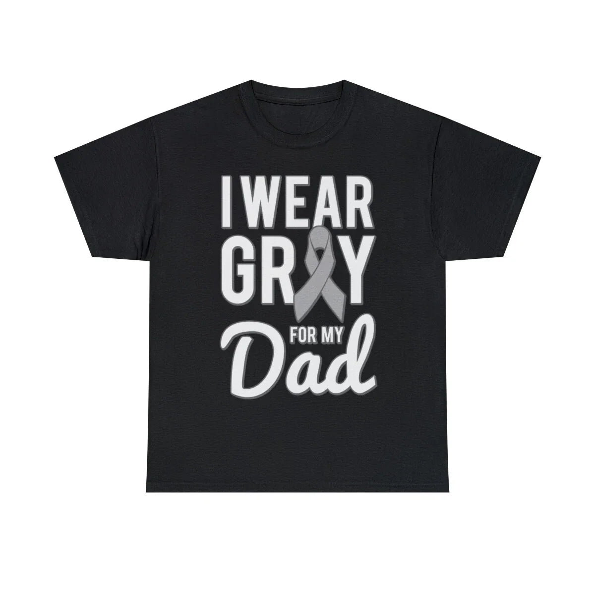 I Wear Gray For My Dad Graphic Tee Shirt, S-5XL Unisex T-shirt, Sweatshirt, Hoodie, Long Sleeve Tee - T-Shirt, Sweatshirt, Hoodie