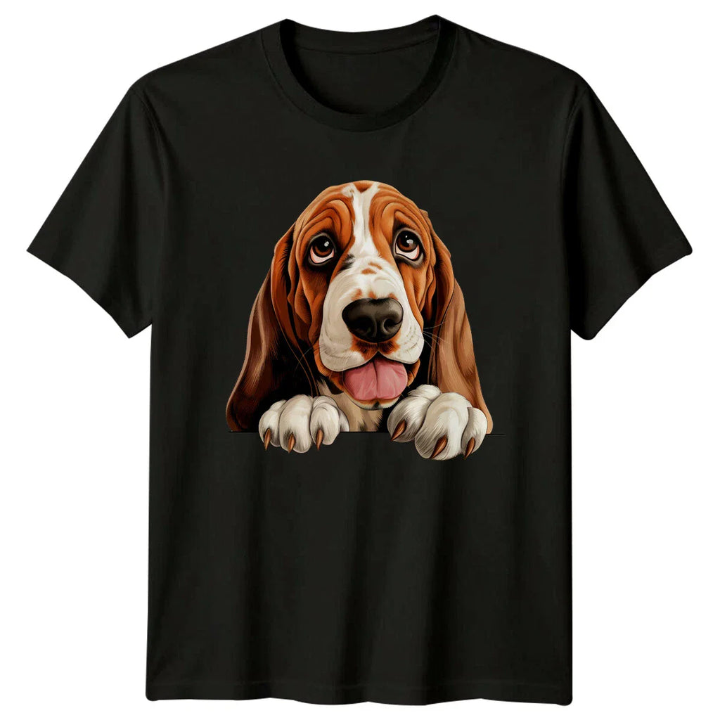 Basset Hound Dog Breed Cute Puppy Graphic Art T-Shirt Unisex T-shirt, Sweatshirt, Hoodie, Long Sleeve Tee - T-Shirt, Sweatshirt, Hoodie