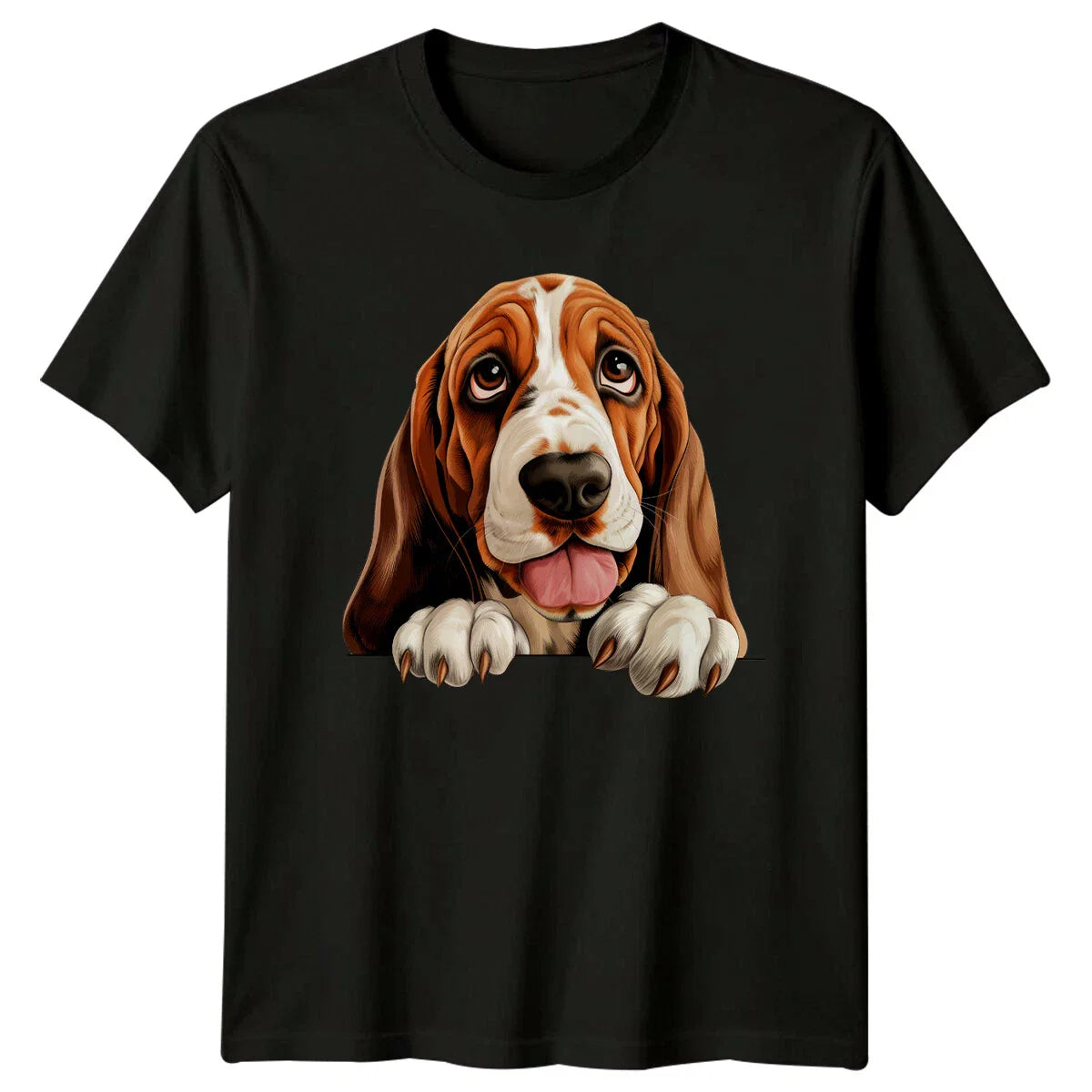 Basset Hound Dog Breed Cute Puppy Graphic Art T-Shirt Unisex T-shirt, Sweatshirt, Hoodie, Long Sleeve Tee - T-Shirt, Sweatshirt, Hoodie