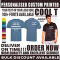 Personalised Custom Just Cool AWDis T-Shirt Text Logo Casual Gym Unisex JC001 Unisex T-shirt, Sweatshirt, Hoodie, Long Sleeve Tee - T-Shirt, Sweatshirt, Hoodie