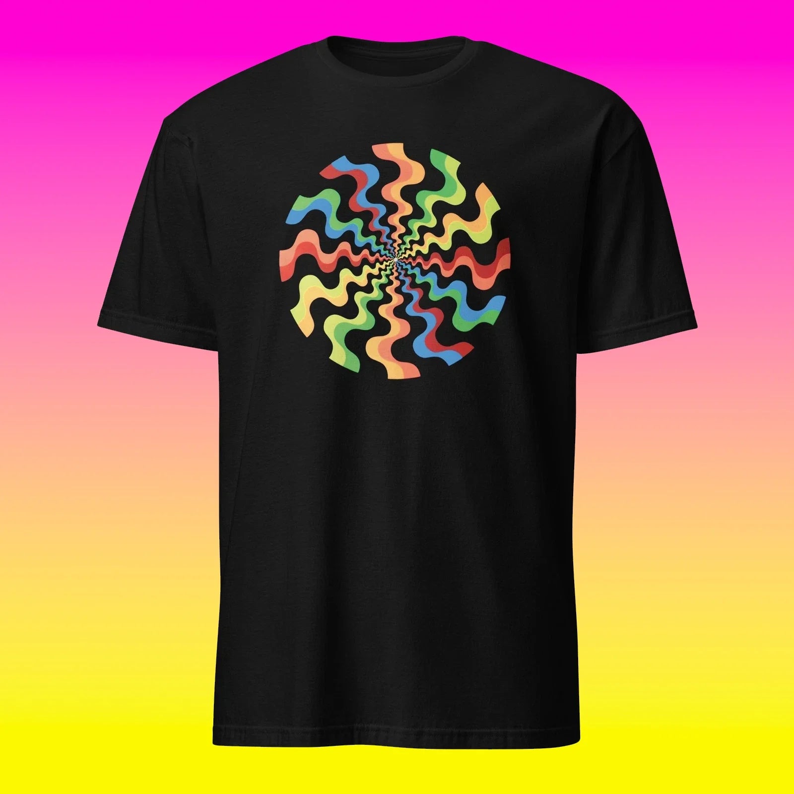 VINTAGE PSYCHEDELIC SWIRL - Short-Sleeve T-Shirt FALL! FUN! C@@L! Unisex T-shirt, Sweatshirt, Hoodie, Long Sleeve Tee - T-Shirt, Sweatshirt, Hoodie