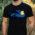 Mens Lion Night Motif Cotton T-Shirt Size XS to 5XL Unisex T-shirt, Sweatshirt, Hoodie, Long Sleeve Tee - T-Shirt, Sweatshirt, Hoodie