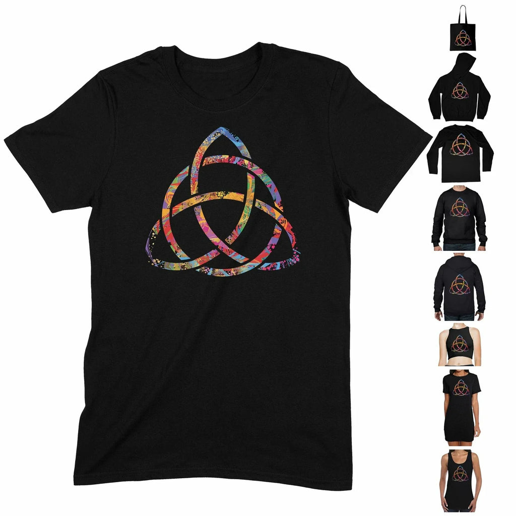 Psychedelic Celtic Knot Abstract T Shirt - Trippy Boho Hippie Pagan Wiccan Unisex T-shirt, Sweatshirt, Hoodie, Long Sleeve Tee - T-Shirt, Sweatshirt, Hoodie