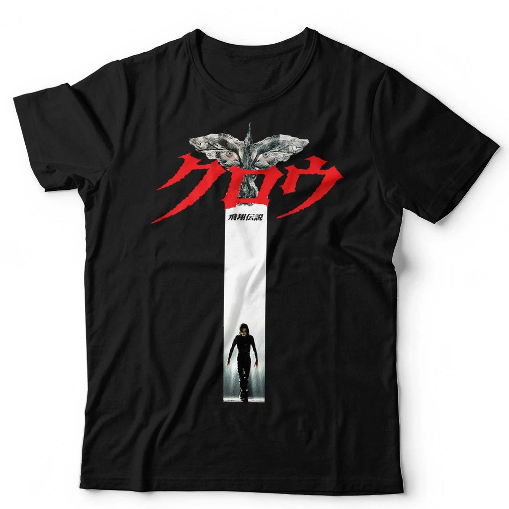 The Crow T Shirt Japanese Movie Poster Retro Brandon Lee 90s Horror Cult Film Unisex T-shirt, Sweatshirt, Hoodie, Long Sleeve Tee - T-Shirt, Sweatshirt, Hoodie