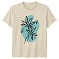 Abstract Botanical Leaf Doodle Art T-Shirt Minimalist Flora Nature Plants Unisex T-shirt, Sweatshirt, Hoodie, Long Sleeve Tee - T-Shirt, Sweatshirt, Hoodie